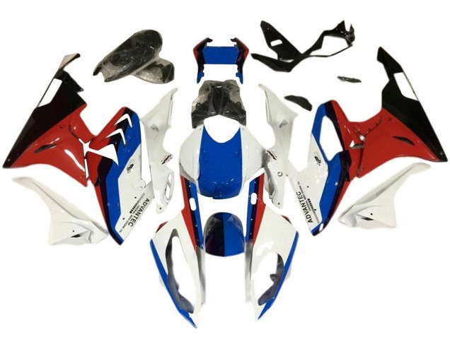 Carénage Moto BMW S1000RR 2015-2016 - Blanc Rouge Bleu Noir