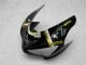 Carénages Moto Kawasaki ZX6R 2005-2006 - Noir Brillant Blanc Or Lucky Strike
