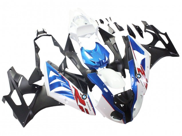 Carénages Moto BMW S1000RR 2009-2014 - Blanc Bleu Noir Mat