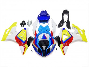 Carénages Moto BMW S1000RR 2009-2014 - Blanc Rouge Bleu Jaune