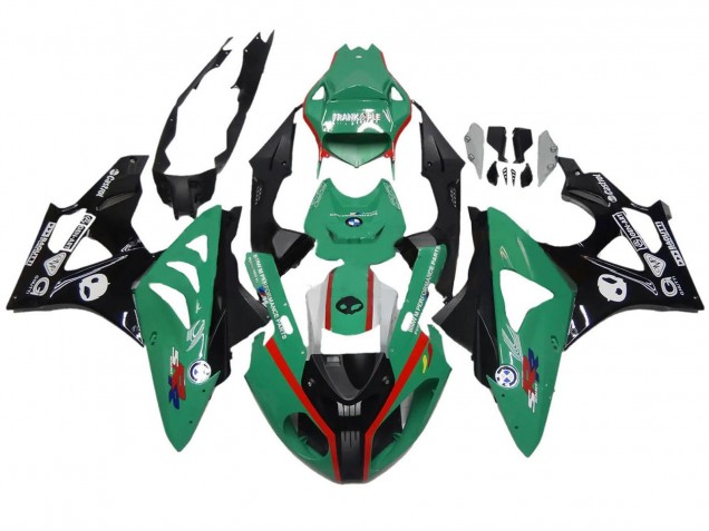 Carénages Moto BMW S1000RR 2009-2014 - Vert Rouge Noir