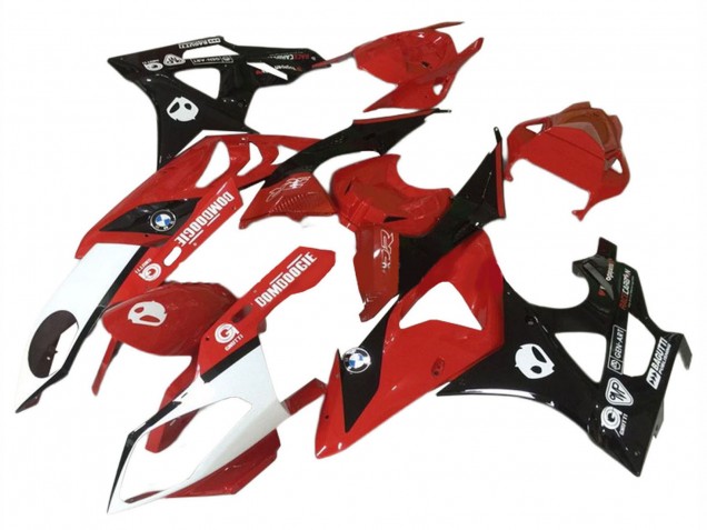 Carénages Moto BMW S1000RR 2009-2014 - Rouge Blanc Noir Brillant