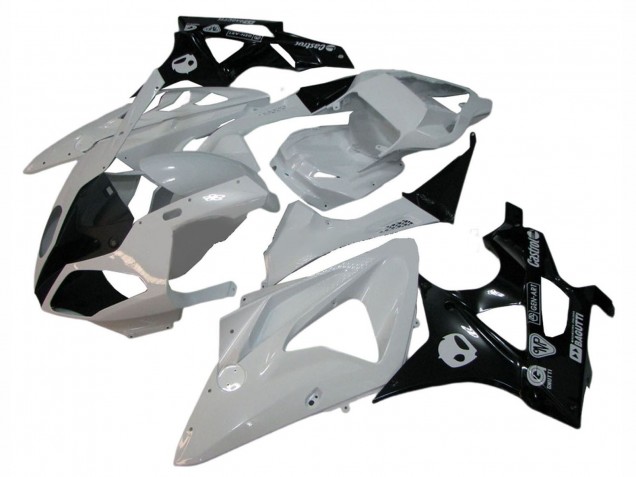 Carénages Moto BMW S1000RR 2009-2014 - Blanc Noir Brillant