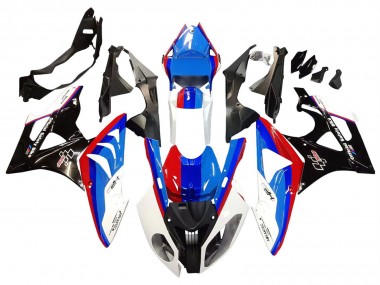 Complet Carénages Moto BMW S1000RR 2009-2014 - Blanc Rouge Bleu Noir Brillant