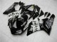 Carénages Moto Kawasaki ZX6R 2005-2006 - Noir Brillant Blanc West