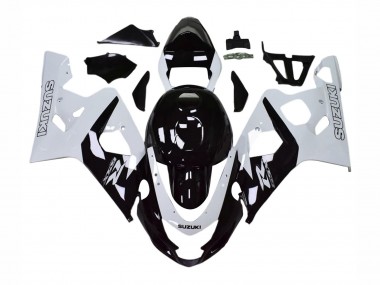 Carénages Moto Suzuki GSXR 600 / GSXR 750 2004-2005 - Blanc Noir