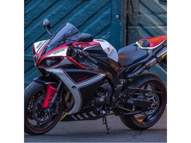 Carénages Moto Yamaha YZF 1000 R1 2009-2011 - Rouge Blanc Noir Mat