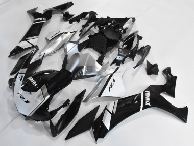 Carénages Moto Yamaha YZF 1000 R1 2020-2025 - Argent Blanc Noir Brillant