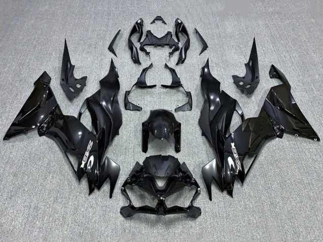 Carénage Moto Kawasaki ZX6R 2019-2022 - Noir Brillant