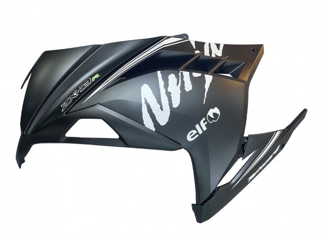 Carénages Moto Kawasaki EX300 2013-2024 - Noir Mat Blanc Elf Neige
