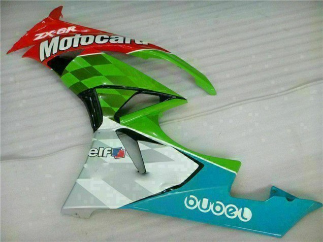 Carénages Moto Kawasaki ZX6R 2009-2012 - Vert Blanc Rouge Noir Bleu Motocard