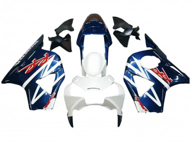 Carénages Moto Honda CBR900RR 954 2002-2003 - Blanc Bleu Foncé