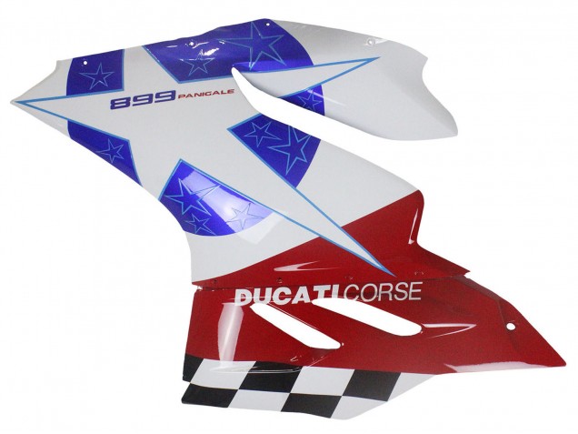 Carénages Moto Ducati Panigale 899 2011-2014 - Blanc Bleu Rouge Noir