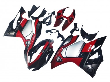 Carénages Moto Ducati 1199 2011-2014 - Rouge Argent Noir