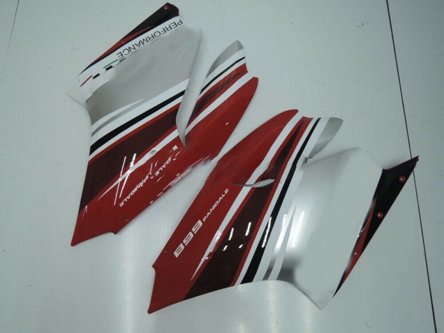Carénage Moto Ducati Panigale 899 2011-2014 - Blanc Rouge Noir Brillant