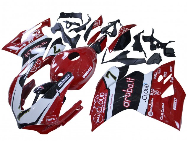 Carénages Moto Ducati 959/1299 2015-2020 - Blanc Rouge Noir Aruba 7