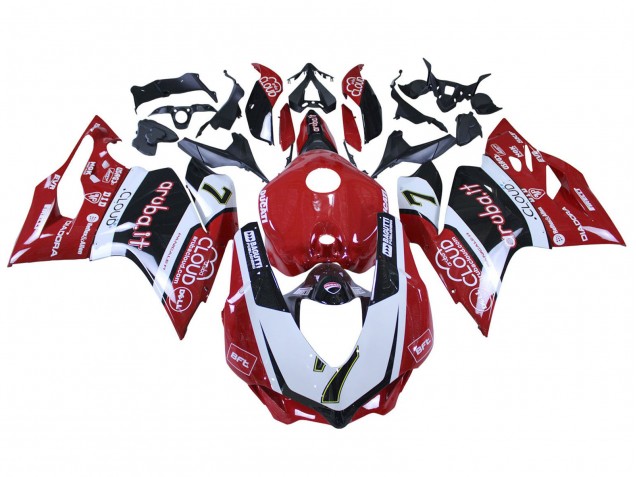 Carénages Moto Ducati 959/1299 2015-2020 - Blanc Rouge Noir Aruba 7
