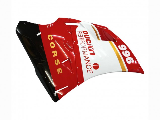 Carénages Moto Ducati 996 1993-2005 - Blanc Rouge Or Noir Brillant Corse Performance