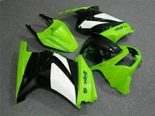 Carénages Moto Kawasaki EX250 2008-2012 - Vert Blanc Noir