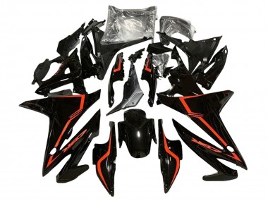 Carénages Moto Honda CBR500R 2016-2018 - Noir Brillant Rouge