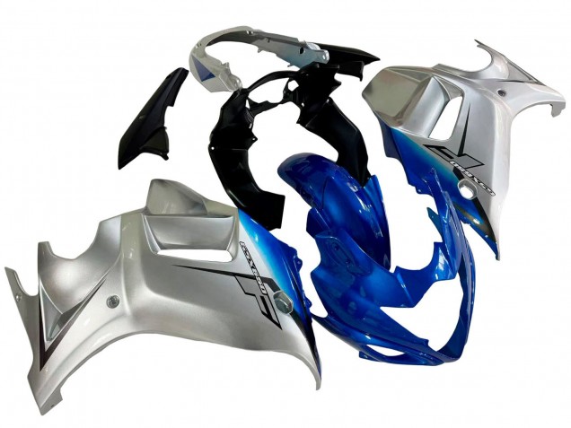 Carénages Moto Suzuki GSX650F 2008-2013 - Argent Bleu