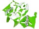 Carénages Moto Kawasaki ZX7R 1996-2003 - Blanc Vert