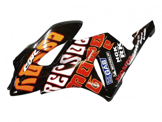 Carénages Moto Honda CBR1000RR 2004-2005 - Jaune Orange Noir Brillant Repsol Rossi 46