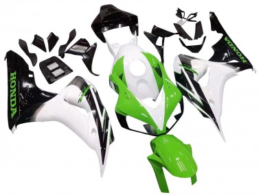 Carénage Moto Honda CBR1000RR 2006-2007 - Blanc Vert Noir Brillant