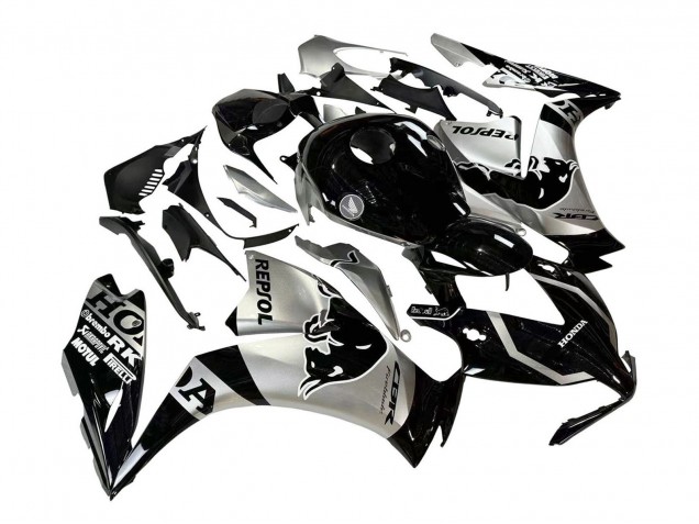 Carénages Moto Honda CBR1000RR 2012-2016 - Argent Noir Brillant Repsol Red Bull
