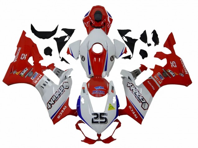 Carénages Moto Honda CBR1000RR 2017-2024 - Blanc Rouge Bleu 25