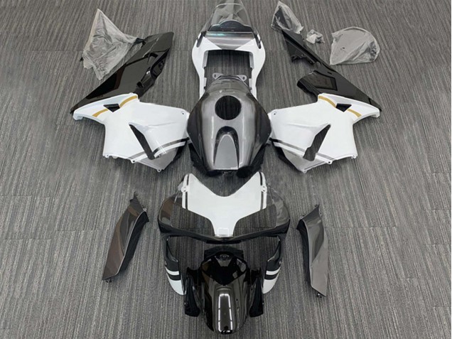 Carénages Moto Honda CBR600RR 2003-2004 - Blanc Noir Brillant Noir Mat