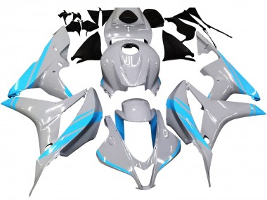 Carénages Moto Honda CBR600RR 2007-2008 - Gris Brillant Bleu Clair