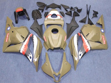 Carénages Moto Honda CBR600RR 2009-2012 - Brun Blanc Rouge Requin