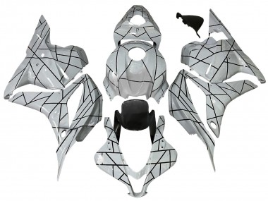 Carénages Moto Honda CBR600RR 2009-2012 - Blanc Gris Noir Doubler