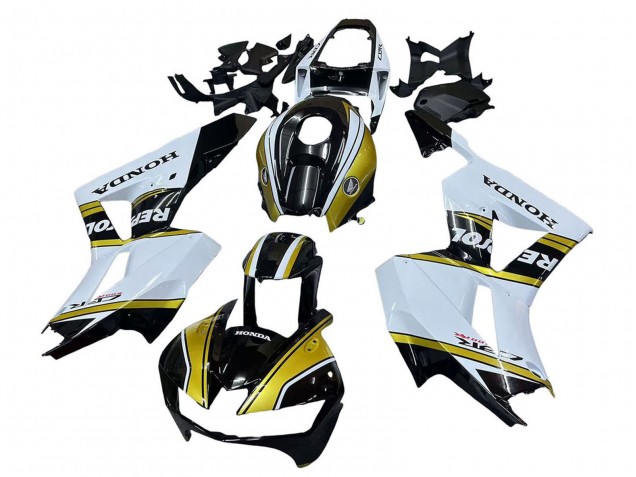 Carénages Moto Honda CBR600RR 2013-2026 - Blanc Or Noir Brillant Repsol