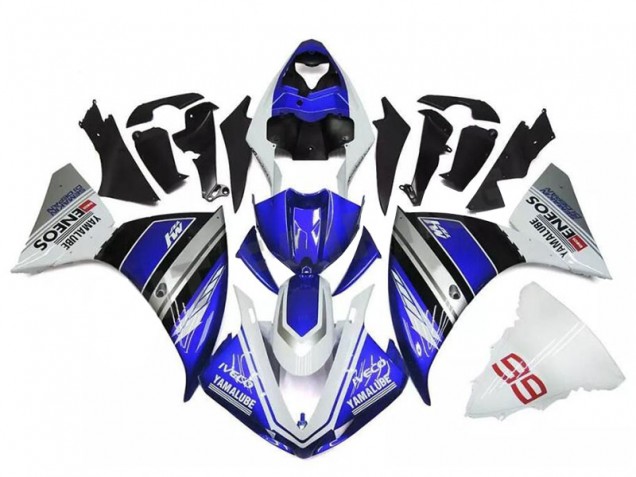 Carénages Moto Yamaha YZF R1 2009-2011 - Blanc Bleu Noir Yamalube ENEOS M1