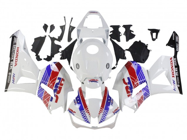 Carénage Moto Honda CBR600RR 2013-2023 - Blanc Rouge Bleu HRC