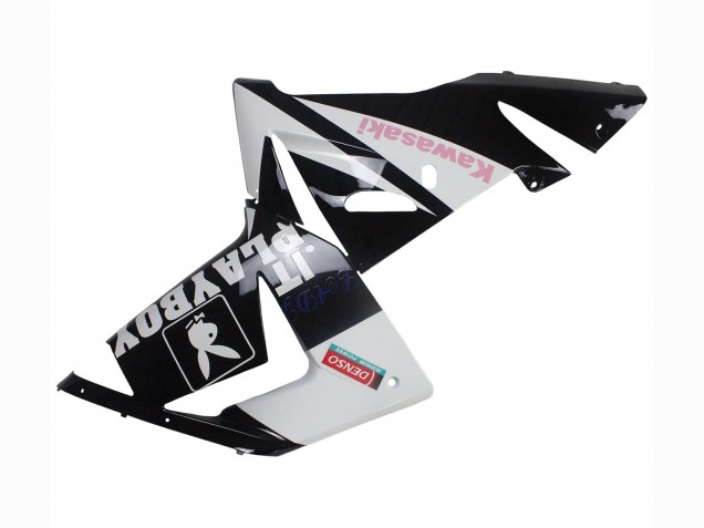 Carénages Moto Kawasaki ZX10R 2004-2005 - Noir Rose Blanc Playboy Motul