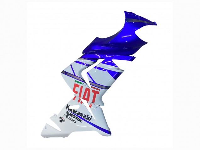 Carénages Moto Kawasaki ZX10R 2004-2005 - Bleu Brillant Blanc Fiat Motul