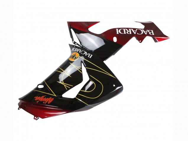 Carénages Moto Kawasaki ZX10R 2006-2007 - Noir Rouge Or BACARDI