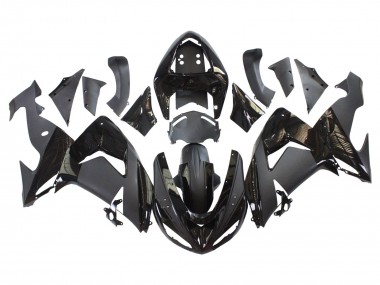 Carénages Moto Kawasaki ZX10R 2006-2007 - Noir Mat Noir Brillant