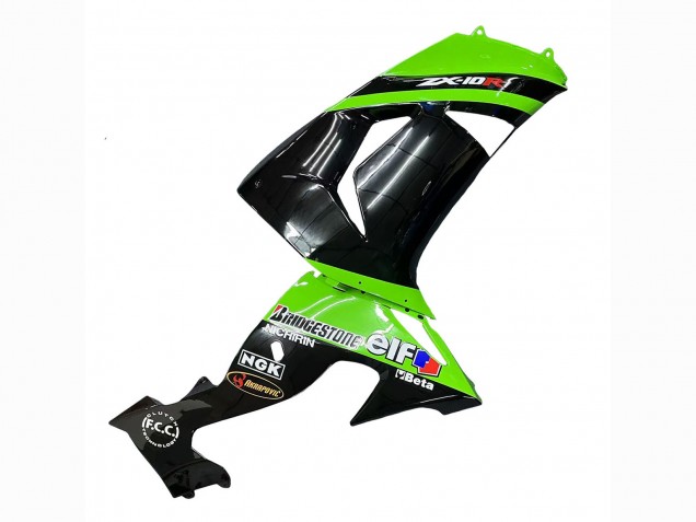 Carénages Moto Kawasaki ZX10R 2006-2007 - Vert Noir Elf Touch4 3M