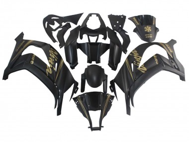 Carénages Moto Kawasaki ZX10R 2011-2015 - Noir Mat Or Neige Elf