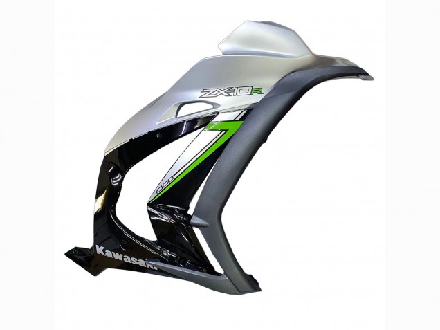 Carénage Moto Kawasaki ZX10R 2016-2020 - Argent Vert Noir