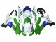 Carénages Moto Kawasaki ZX10R 2021-2025 - Blanc Vert Bleu Noir