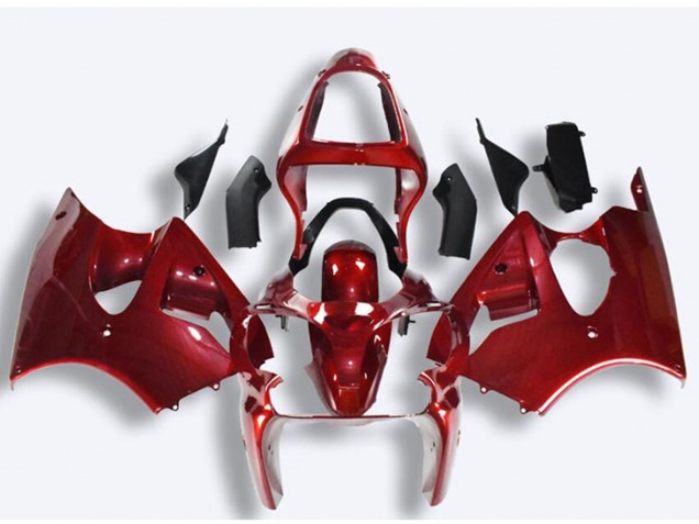 Carénages Moto Kawasaki ZX6R 2000-2002 - Rouge