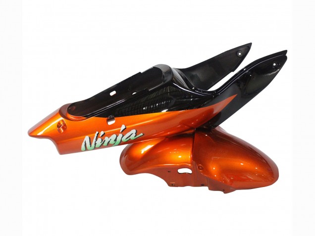 Carénages Moto Kawasaki ZX6R 2000-2002 - Orange Noir