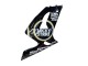 Carénages Moto Kawasaki ZX6R 2003-2004 - Noir Brillant Blanc Motul Lucky Strike