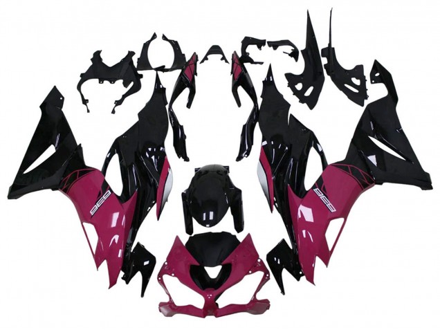Carénage Moto Kawasaki ZX6R 2013-2018 - Violet Noir Brillant