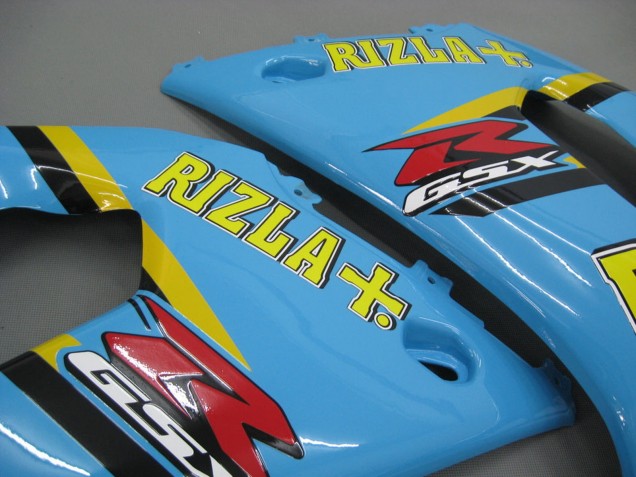 Carénages Moto Suzuki GSXR1000 2000-2002 - Bleu Clair Jaune Noir Motul Rizla